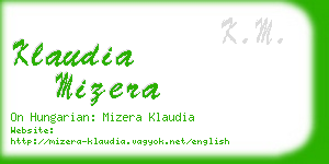klaudia mizera business card